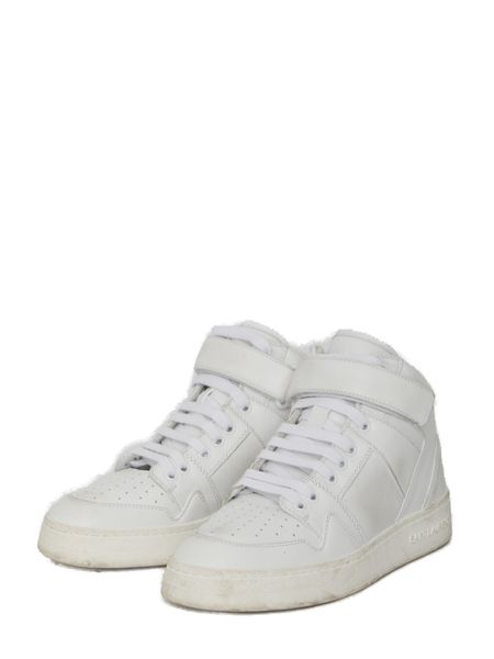 SAINT LAURENT Lax Lace-Up Sneakers in White for Men