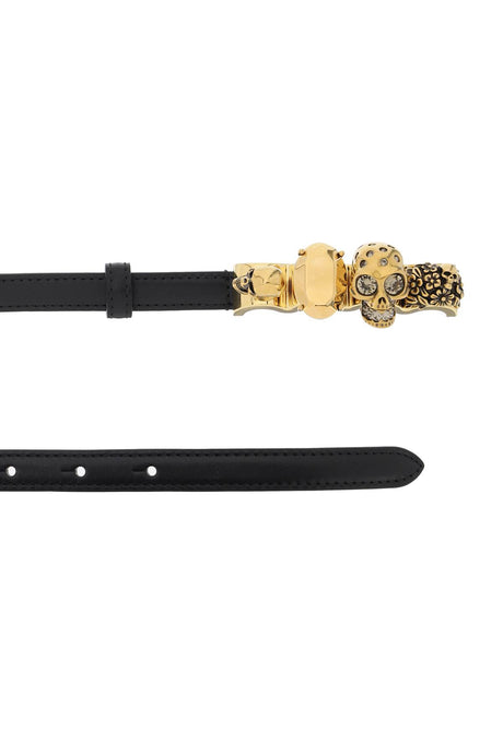 ALEXANDER MCQUEEN Smooth Leather Knuckle Belt in Mixed Colors for Women (SS24)