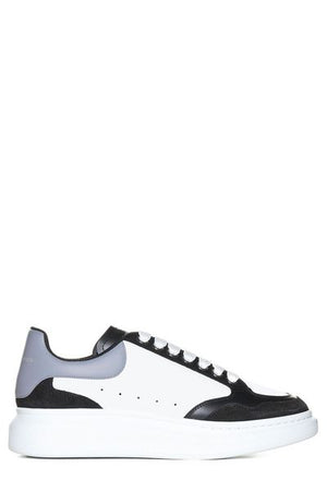 ALEXANDER MCQUEEN Oversized Black Leather Sneakers for Men - SS24 Collection