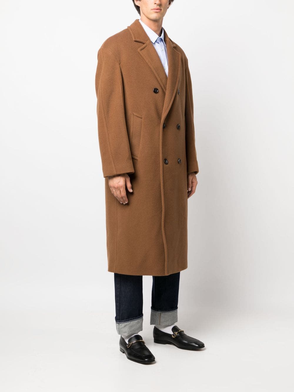 男士棕色羊毛夹克-FW23