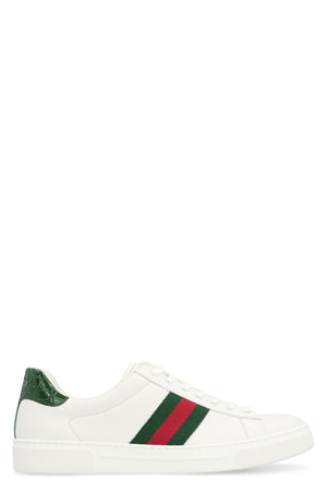 GUCCI Elegant Leather Low-Top Sneakers