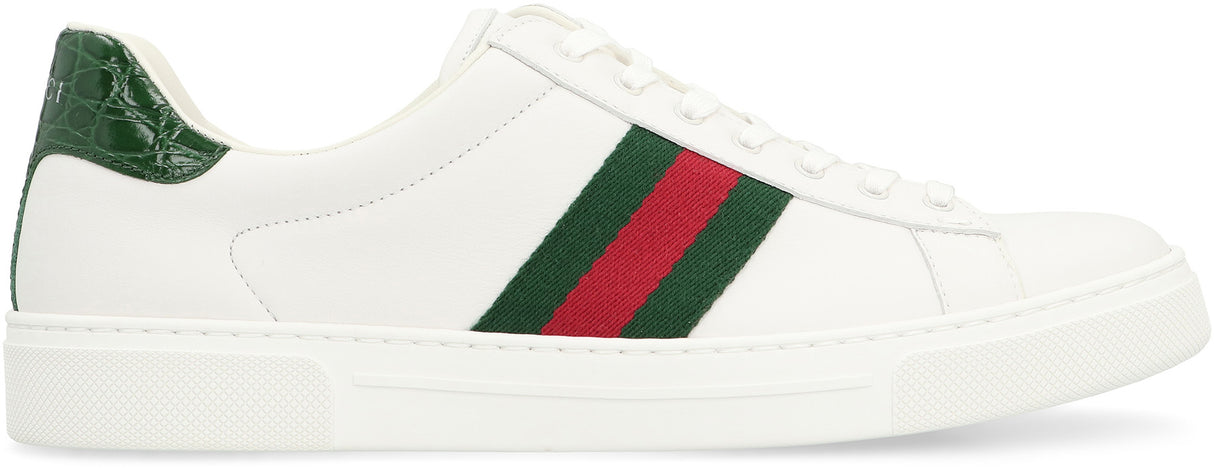 GUCCI Elegant Leather Low-Top Sneakers