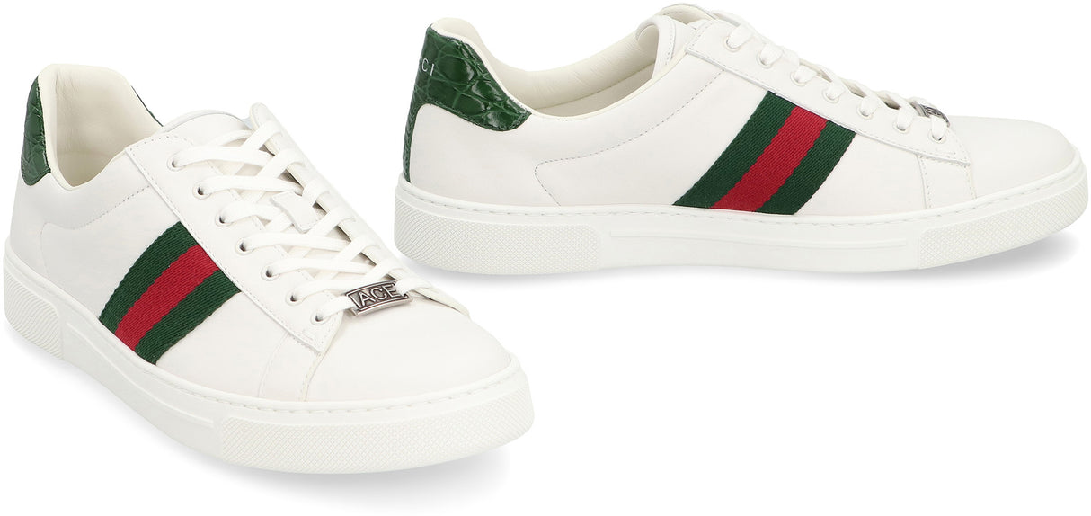 GUCCI Elegant Leather Low-Top Sneakers