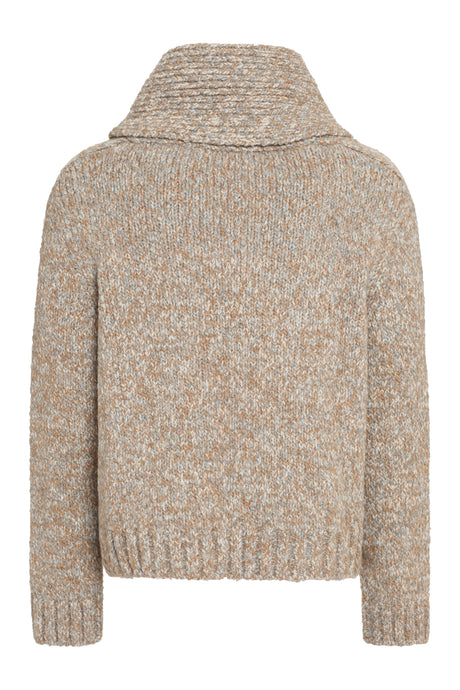 BOTTEGA VENETA Mens Beige Wool Blend Sweater - FW23
