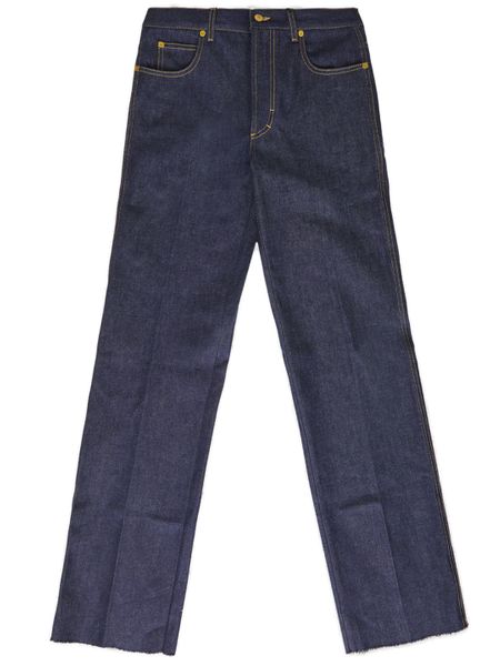 GUCCI Men's FW23 Blue Cotton Pants