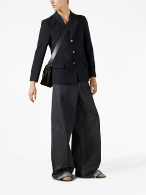 GUCCI Organic Cotton Denim Wide-Leg Jeans in Smoky Black