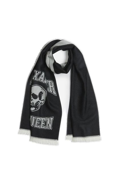 ALEXANDER MCQUEEN Varsity Logo Skull Scarf