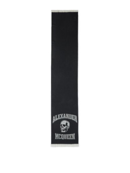 ALEXANDER MCQUEEN Varsity Logo Skull Scarf