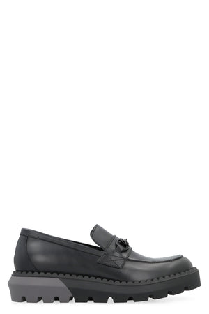 GUCCI Black Leather Loafers for Men