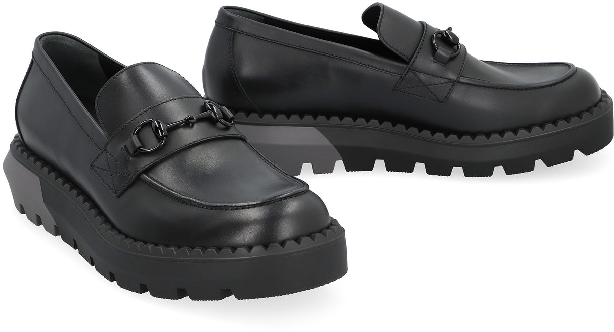 Black Leather Loafers for Men - FW23 Collection