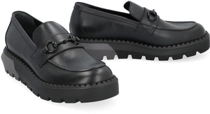 GUCCI Black Leather Loafers for Men