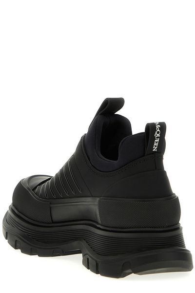 Men's Canvas Zip Up Chunky Sole Sneaker in Black for FW23