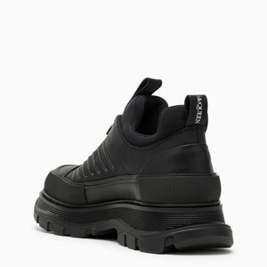 Men's Canvas Zip Up Chunky Sole Sneaker in Black for FW23