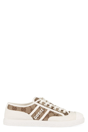 GUCCI Beige Fabric Low-Top Sneakers for Women - 2024 Summer Collection