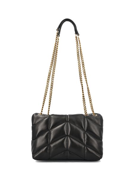 SAINT LAURENT Mini Puffer Leather Crossbody Handbag