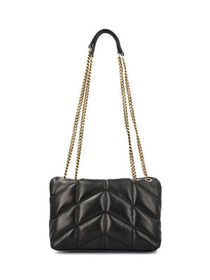 SAINT LAURENT Mini Puffer Leather Crossbody Handbag