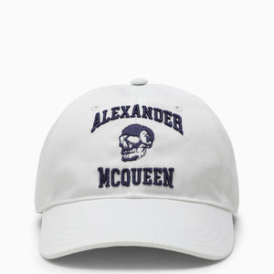 ALEXANDER MCQUEEN White Varsity Skull Lo Cap for Men - SS24