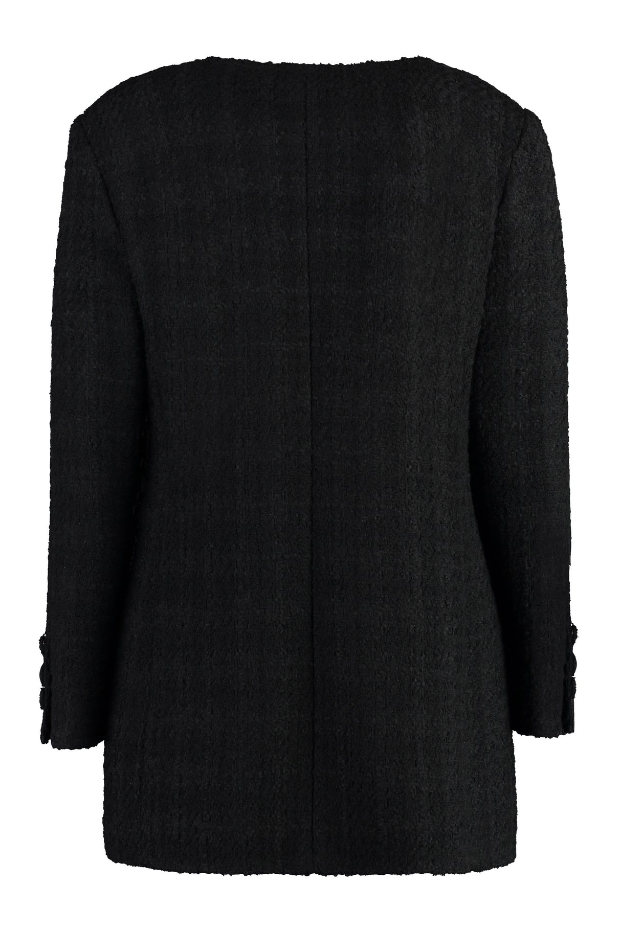 Áo khoác Tweed đen cổ điển cho phụ nữ - Bộ sưu tập SS24