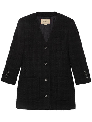 2024 Black Outer for Women: 24SS Fashion Jacket from GUCCI