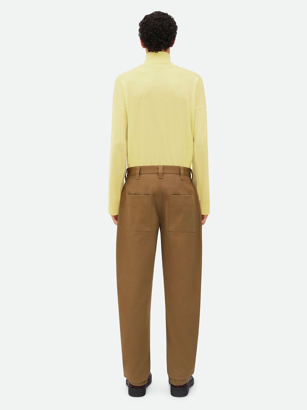 BOTTEGA VENETA Luxurious Twill Tapered Trousers for Men in Brown (SS24)