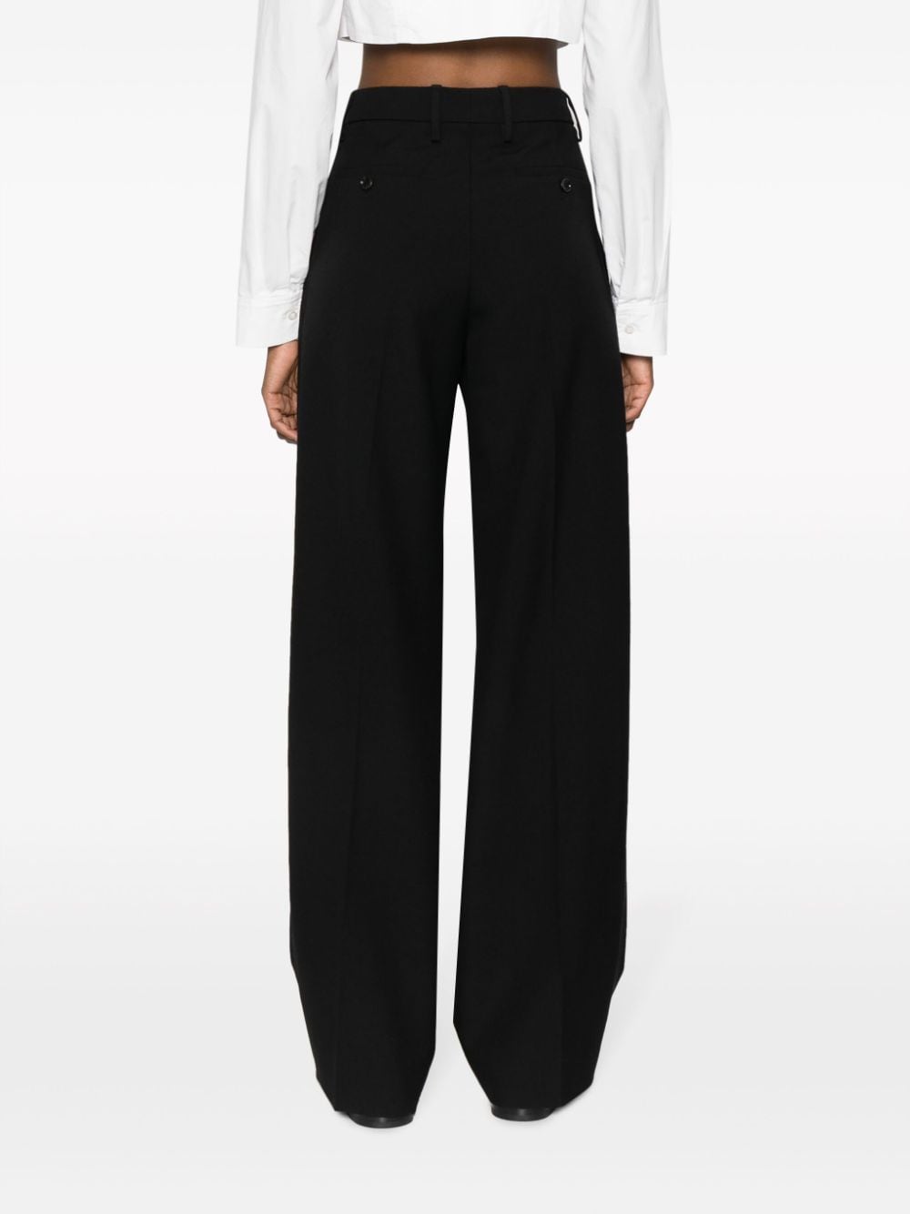 GUCCI Black Tailored Wool Trousers for Women | FW23 Collection