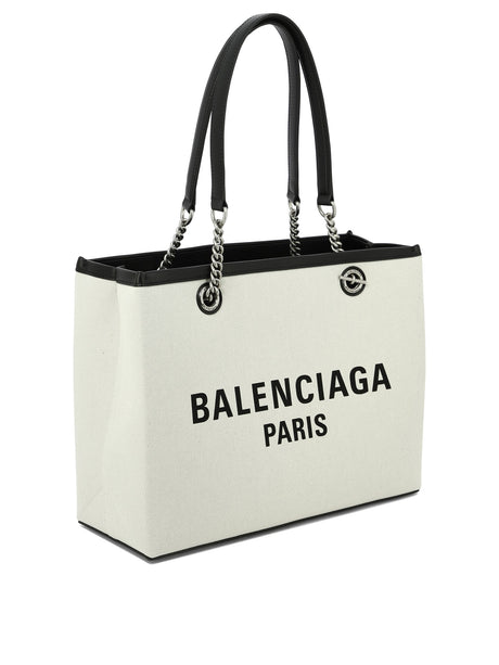 BALENCIAGA Beige Cotton and Leather Shoulder Bag for Women - Carry Your Essentials in Style in 2024