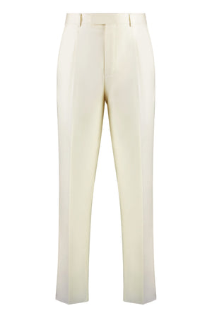 ZEGNA Luxury Ivory Wool Trousers