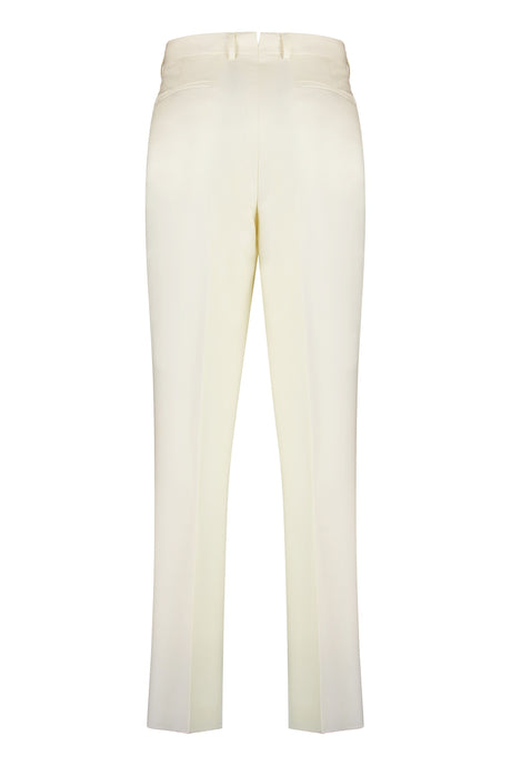 ZEGNA Luxury Ivory Wool Trousers