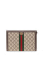 GUCCI Mini GG Supreme Fabric Pouch Handbag