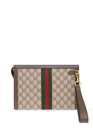 GUCCI Mini GG Supreme Fabric Pouch Handbag