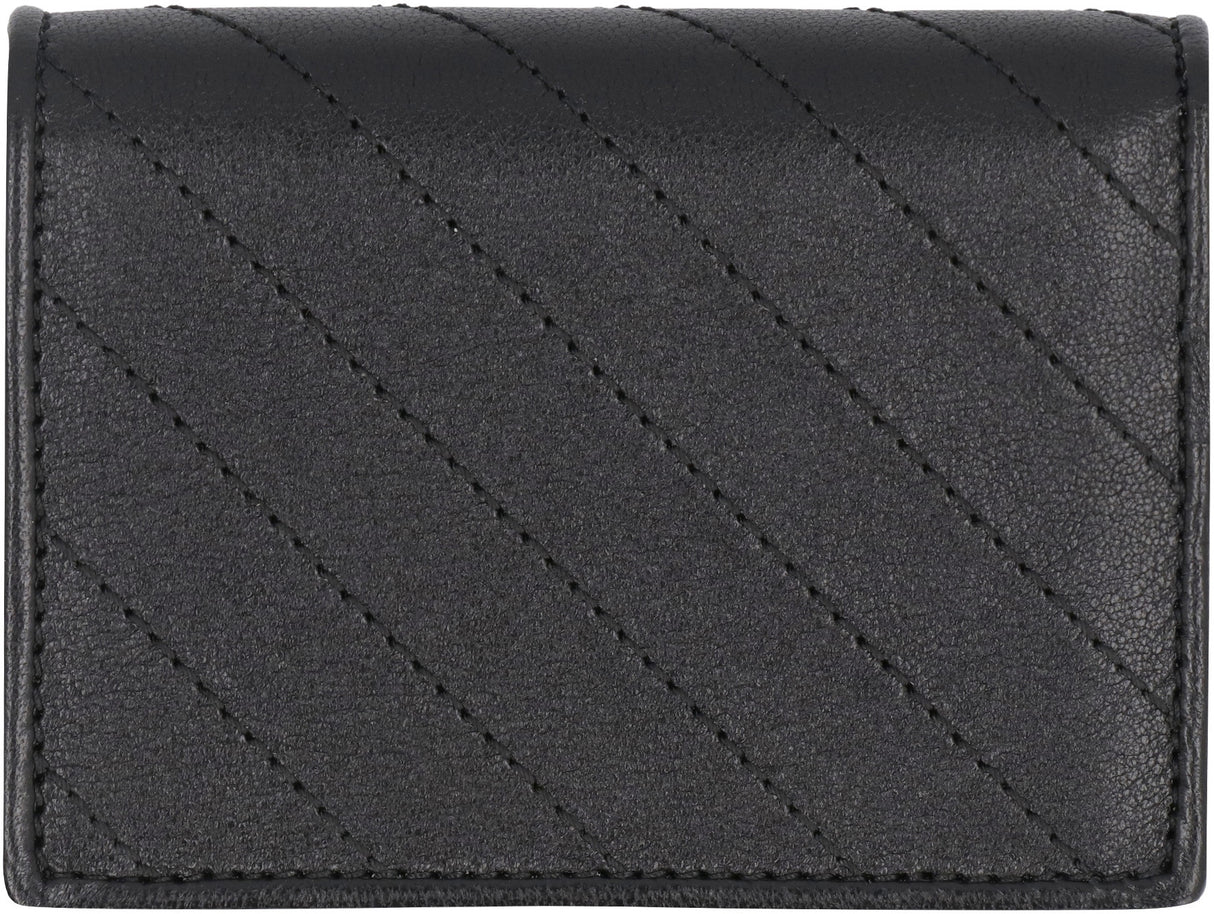 Black Leather Card Holder for Women - FW23 Collection