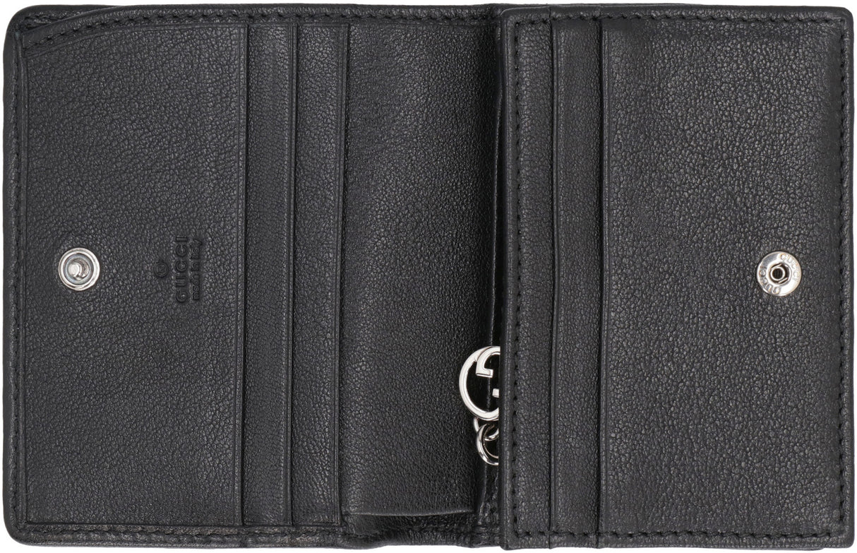 Black Leather Card Holder for Women - FW23 Collection