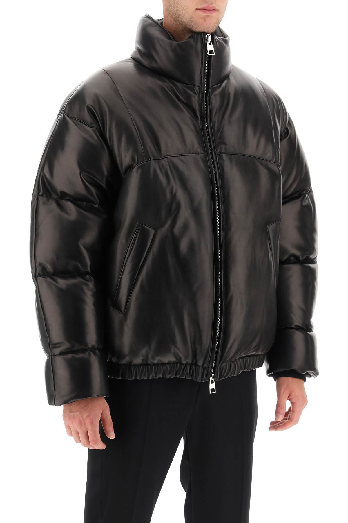 ALEXANDER MCQUEEN Men's Black Quilted Puffer Jacket for FW23