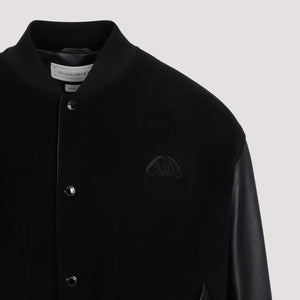 男性用ラグジュアリーな黒革ジャケット