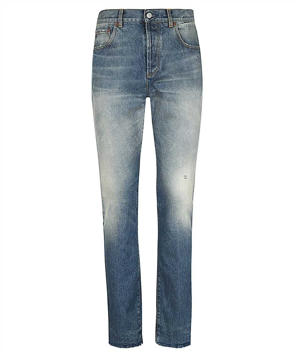 Light Blue Distressed Denim Jeans - FW23