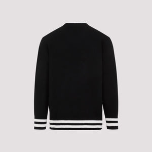 ALEXANDER MCQUEEN Luxurious Black Wool Sweater for Men (FW23)