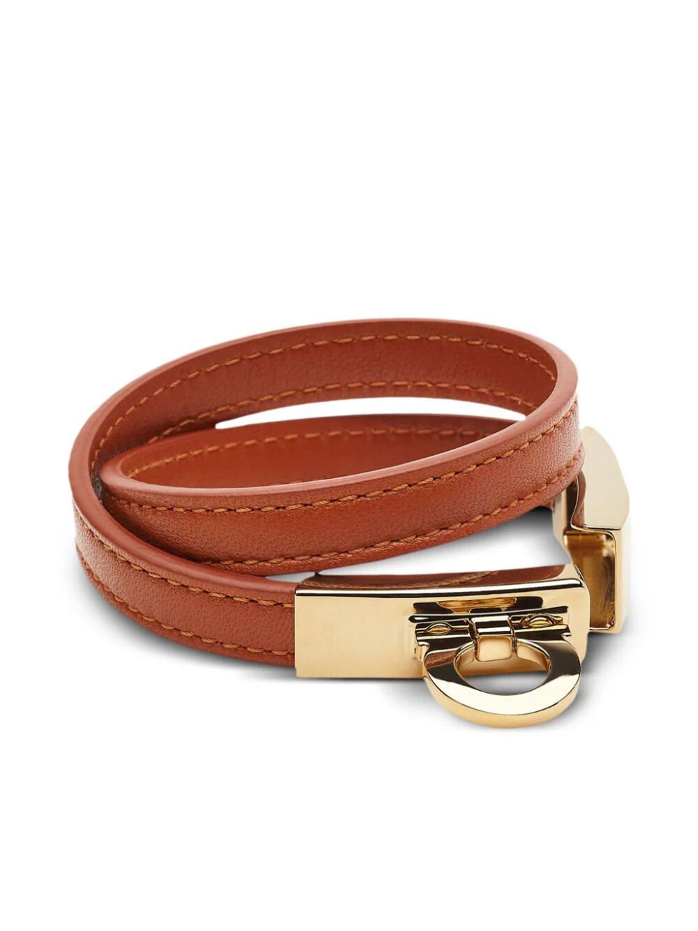 FERRAGAMO Double Loop Calfskin Bracelet - Size 17