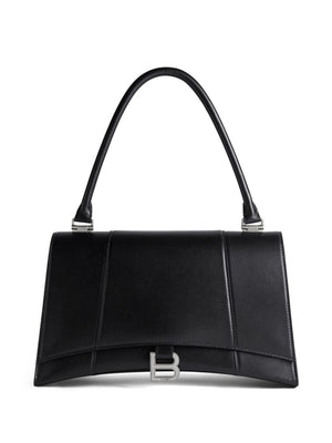 BALENCIAGA Black Calf Leather Top-Handle Bag for Women - SS24 Collection