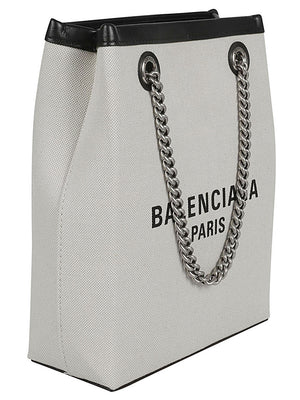 BALENCIAGA Women's Beige Canvas Handbag with Phone Holder