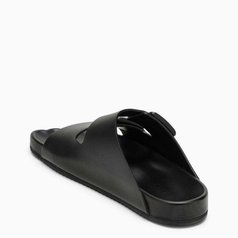 BALENCIAGA Black Leather Sunday Sandal for Women