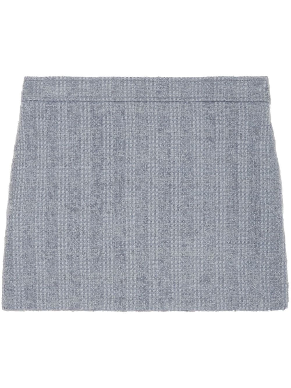 GUCCI Chic Blue-Grey Tweed Mini Skirt