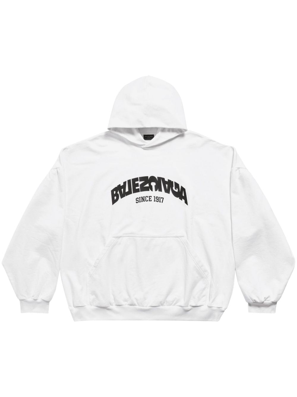 BALENCIAGA FW23 Men's Round Hoodie in White