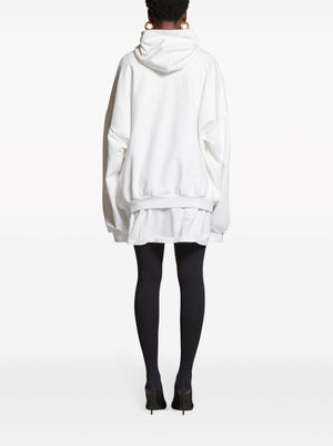 BALENCIAGA FW23 Men's Round Hoodie in White