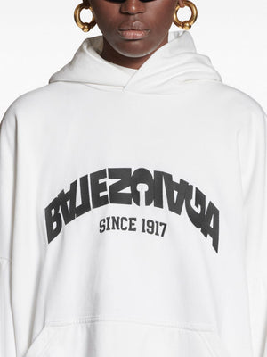 BALENCIAGA FW23 Men's Round Hoodie in White