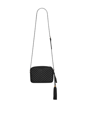 SAINT LAURENT Classic Black Quilted Lou CrossbodyBag for Women - SS24