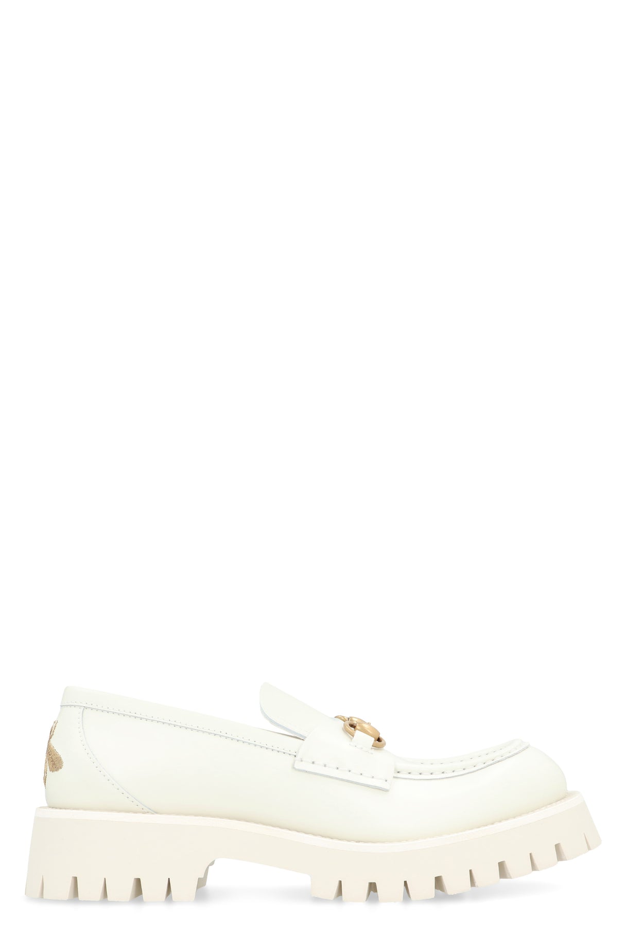GUCCI White Horsebit Leather Loafers for Women - SS24 Collection