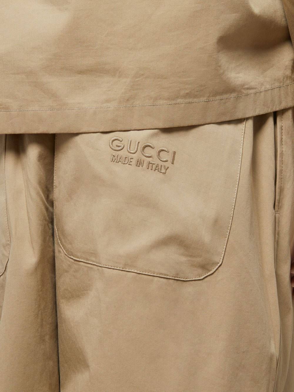 GUCCI Beige 24SS Straight Pants for Men