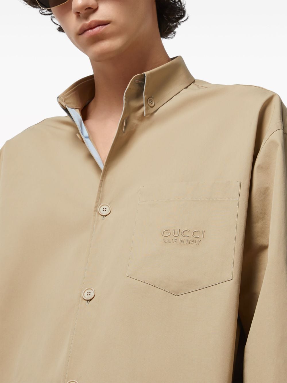 GUCCI Men's 24SS Beige Long Top: Stand Out in This Fashionable Piece!