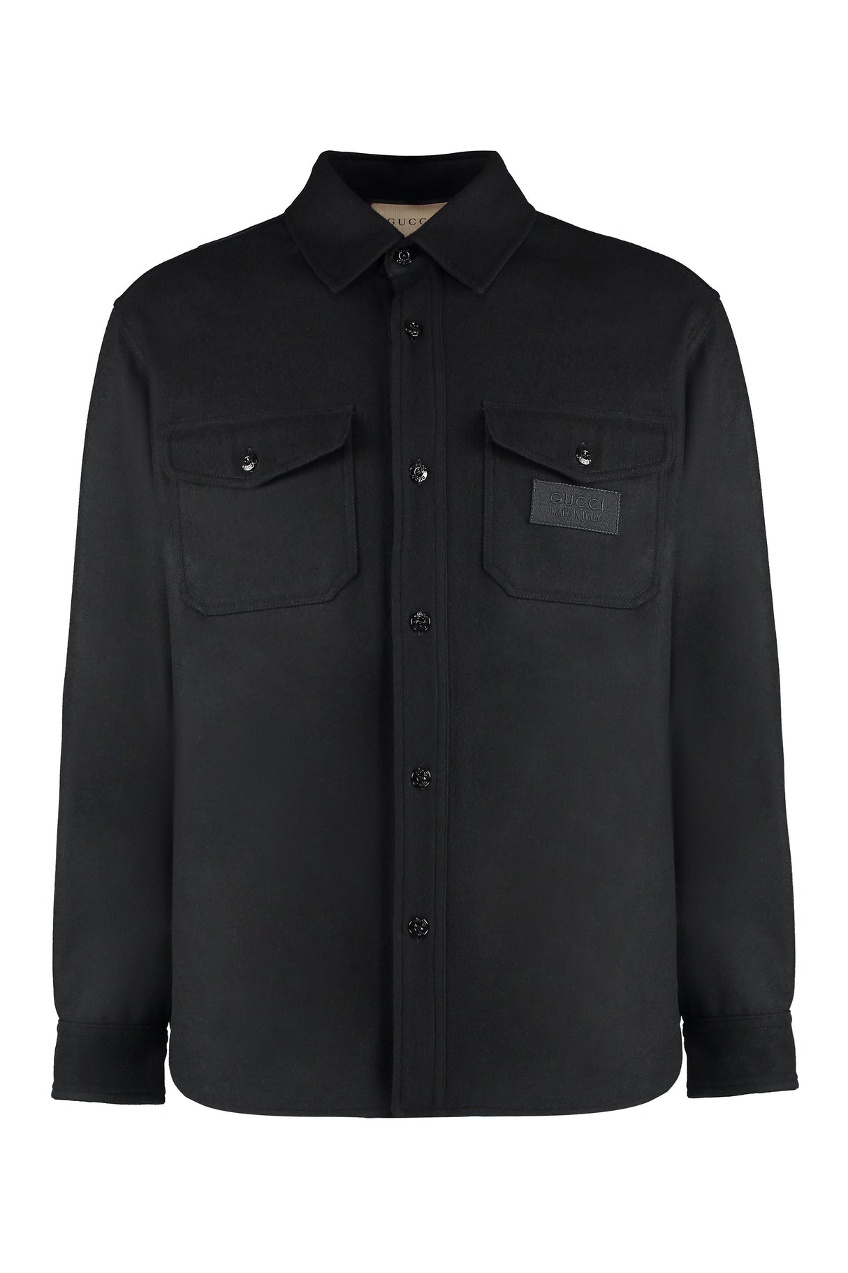 GUCCI Black Wool Shirt for Men - SS24