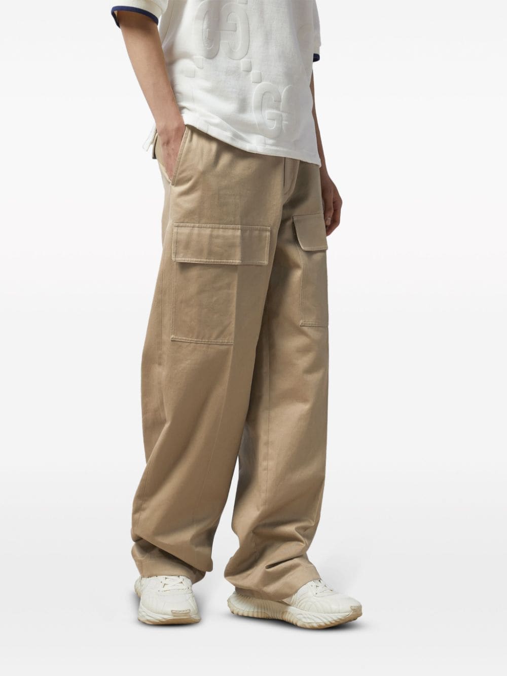 GUCCI Men's Beige Cargo Trousers - SS24 Collection